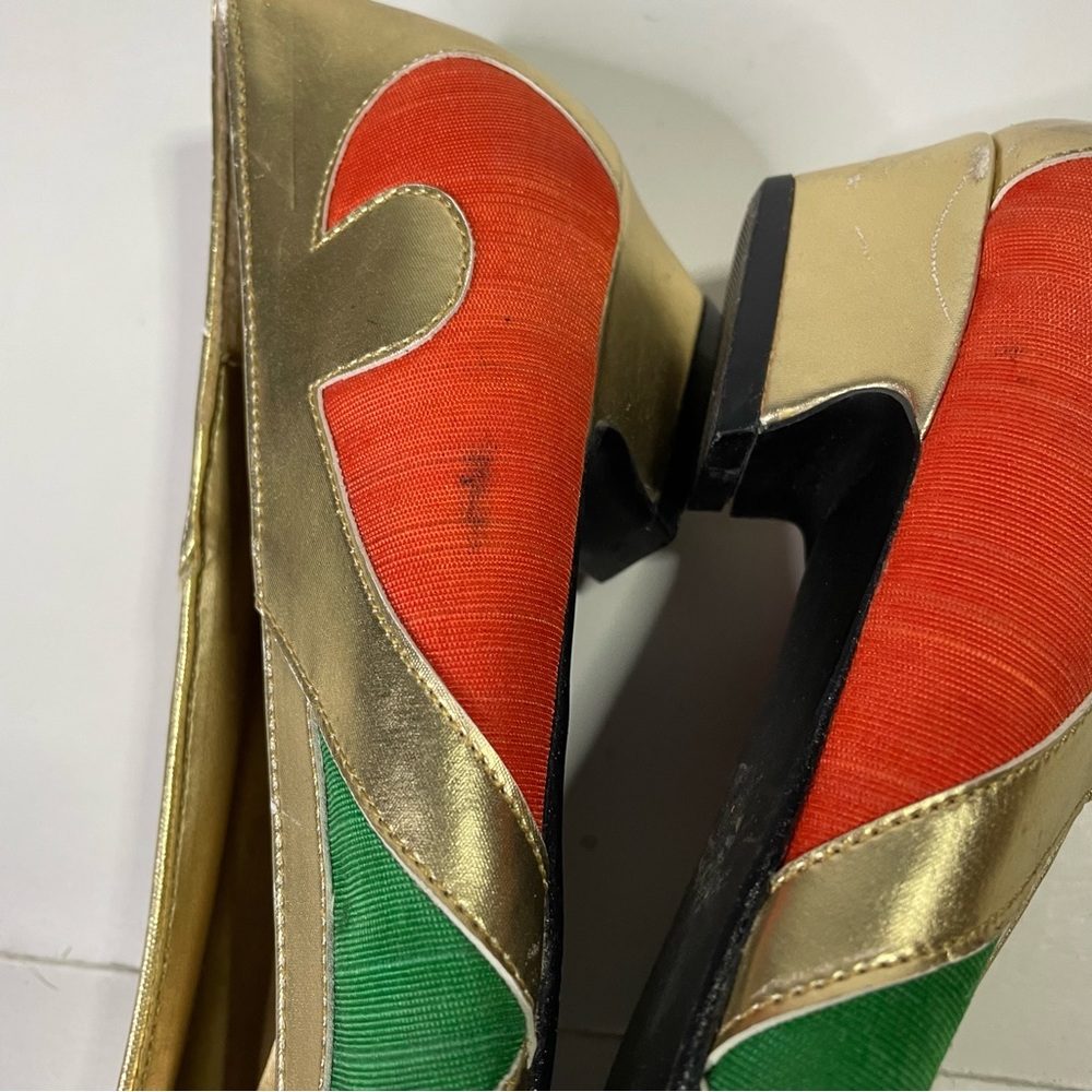 Princess Robyn Colorful Mini Heel Loafer Dress Business Casual Shoes Size 9.5 - Picture 9 of 11